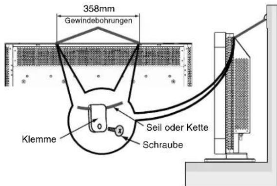 NEC MultiSync LCD3210 - Schutz vor Umfallen des Monitors - 1