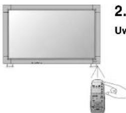 NEC MultiSync LCD3210 - Wciśnięcie przycisku zasilania. - 1