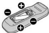 NEC MultiSync LCD3210 - Install the remote control batteries - 2