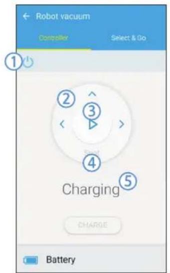SAMSUNG POWERbot VR2AJ9040WG - Contrôle du POWERbot - 1