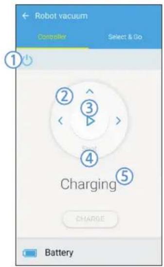 SAMSUNG POWERbot VR2AJ9040WG - Controlling POWERbot - 1