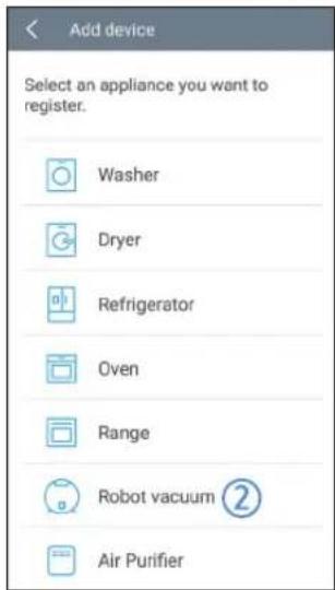 SAMSUNG POWERbot VR2AJ9040WG - Registering the product (Easy-Setup) - 2