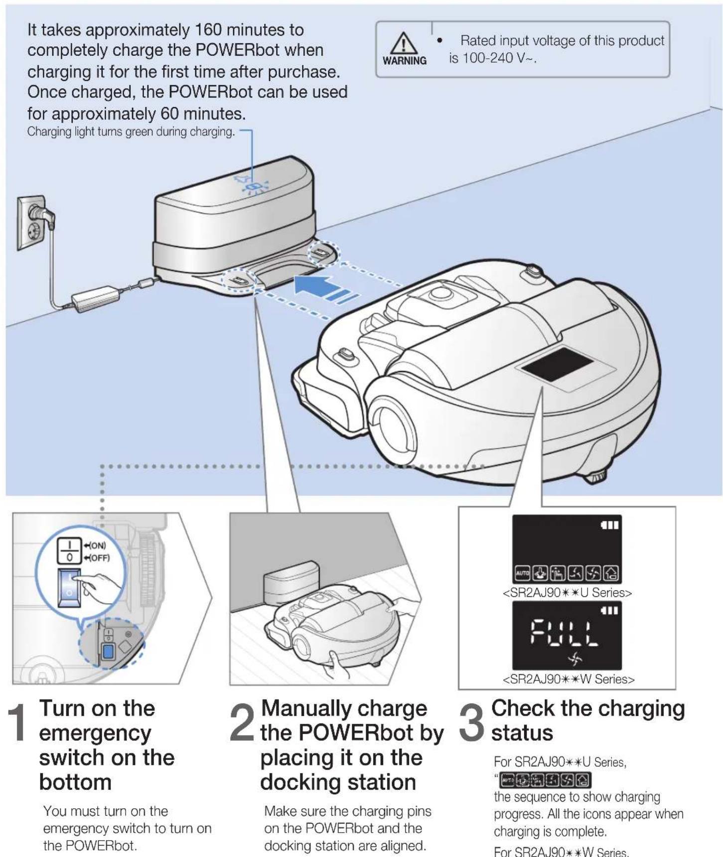 SAMSUNG POWERbot VR2AJ9040WG - Charging - 1
