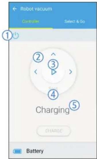 SAMSUNG POWERbot VR2AJ9250WW - Contrôle du POWERbot - 1
