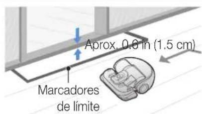 SAMSUNG POWERbot VR2AJ9250WW - Acerca de los marcadores de limite - 4