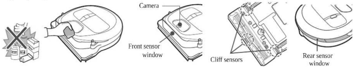 SAMSUNG POWERbot R7010 - Cleaning the sensors and the camera - 1