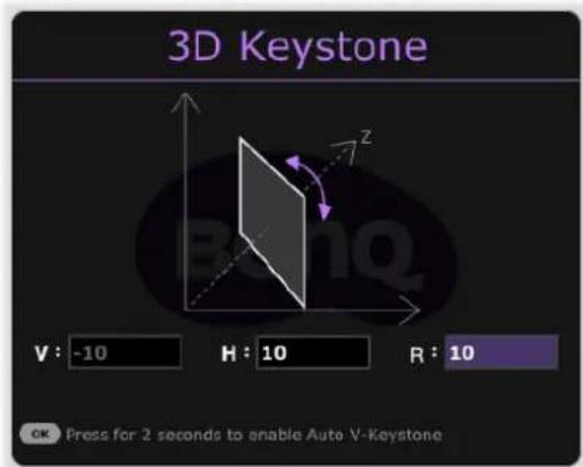 BENQ TK700STI - Correction trapézoïdale - 2