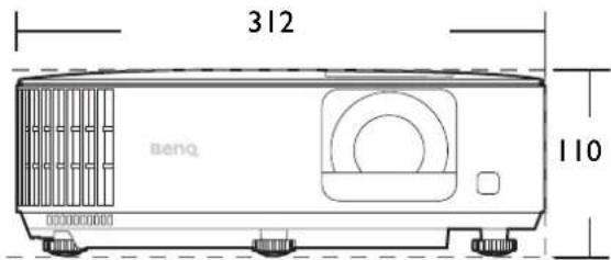 BENQ TK700STI - Dimensions - 2