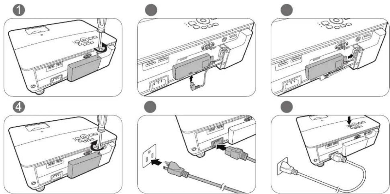 BENQ TK700STI - Installer le dongle Diffusion média HDMI QS01 - 1