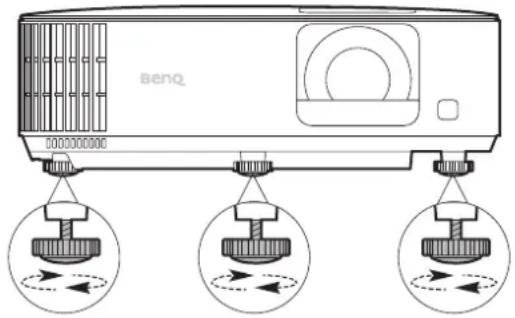 BENQ TK700STI - Ajustement de l'angle de projection - 1