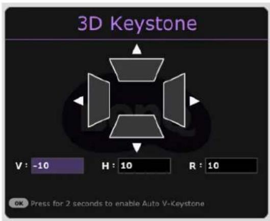BENQ TK700STI - Correction trapézoïdale - 1