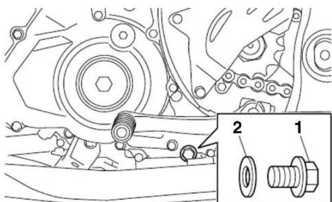 YAMAHA YFZ450R (2021) - Changement de l'huile moteur (avec ou sans remplacement de l'élément du filtre à huile) - 3