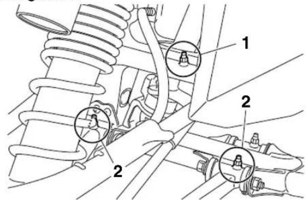 YAMAHA YFZ450R (2021) - Lubrification des pivots des triangles de suspension supérieurs et inférieurs - 1