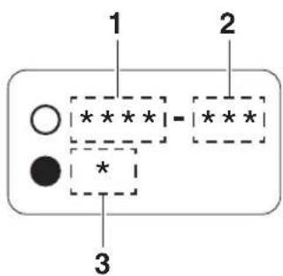 1 2 [ * * * * ] - [ * * * * ] 3