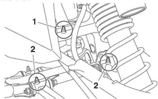 YAMAHA YFZ450R (2021) - Lubrification des pivots des triangles de suspension supérieurs et inférieurs - 2