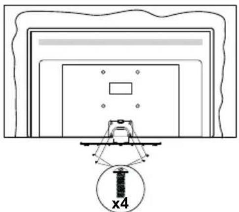 PANASONIC TX32JSW354 - Montage der Standfuße - 3