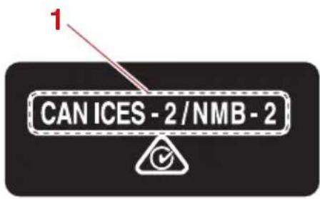 YAMAHA VF90 (2021) - Etiquette de conformité ICES-002 - 1