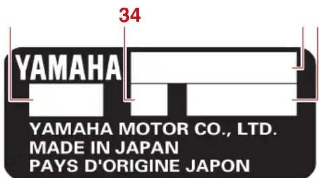 YAMAHA VF90 (2021) - Numéro de série du moteur hors-bord - 2