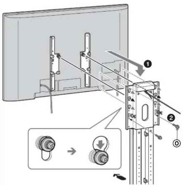 SONY SUFL71M - Attach Pillar A to the TV. - 1