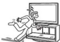 SONY SUFL300L - Do not stumble over the AC power cord or the connecting cables. - 1
