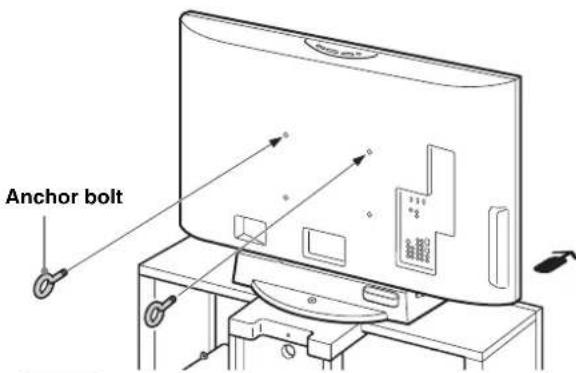 SONY SUFL300L - Attach the anchor bolts. - 1