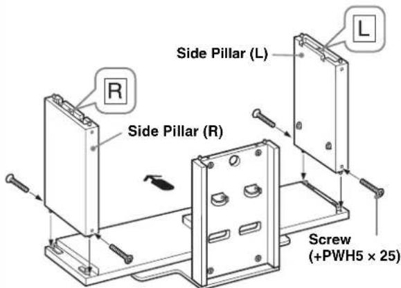 SONY SUFL300L - Attach the Side Pillars to the Base Board. - 1