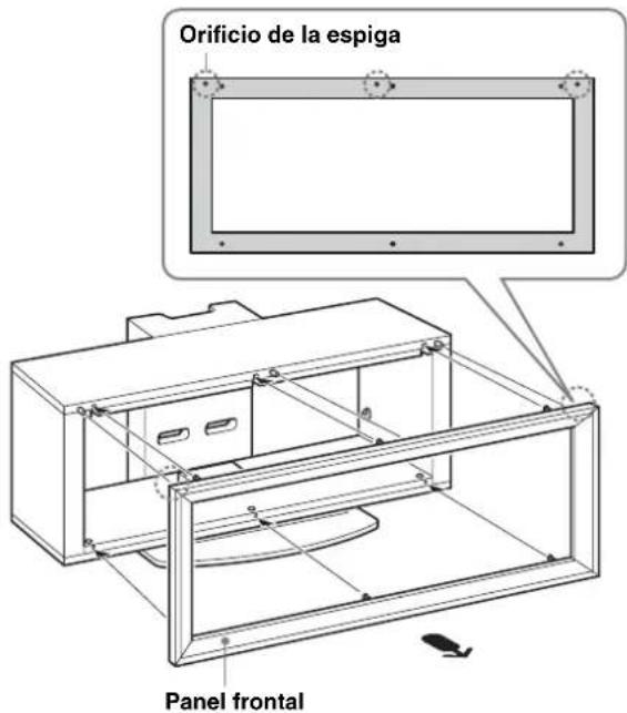 SONY SUFL300L - Fije el panel frontal al soporte para TV. - 1