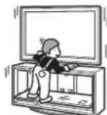 SONY SUFL300L - No permita que los niños se suban en el soporte para TV ni que gateen por las repisas. - 1