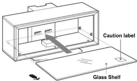 SONY SUFL300L - Attach the Glass Shelf. - 1