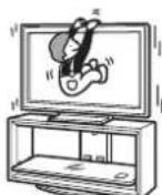 SONY SUFL300L - Do not lean on or hang from the TV. - 1