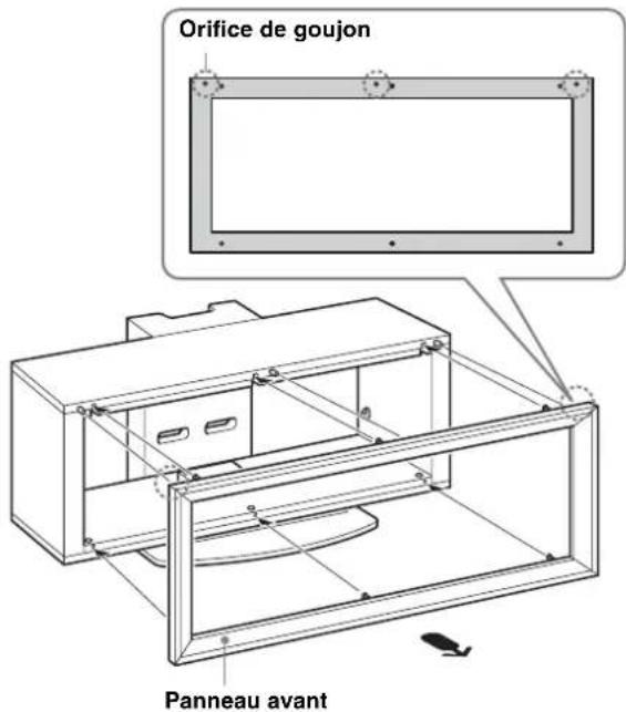 SONY SUFL300L - Fixez le panneau avant au support TV. - 1