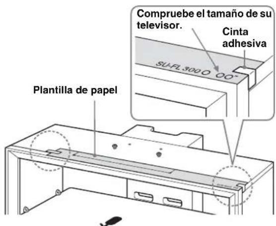 SONY SUFL300L - Pegue la plantilla de papel suministrada en la placasuperior. - 1