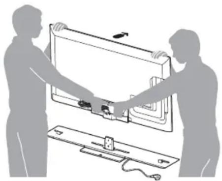 SONY SUB553S - Instale el televisor en el soporte para TV. - 1