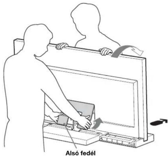 SONY SU40NX1 - A TV-keszülékre helyezze fel az also fedelet. (csak KDL-40NX80// KDL-46NX80//KDL-52NX80 esétén) - 1