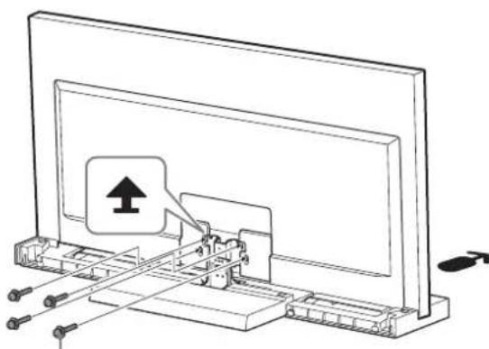 SONY SU40NX1 - Bevestig de tv en de tv-standard met de vier tv-halsbevestigingschroeven (PSW5 x 16) zwart (bijgeverd). - 1
