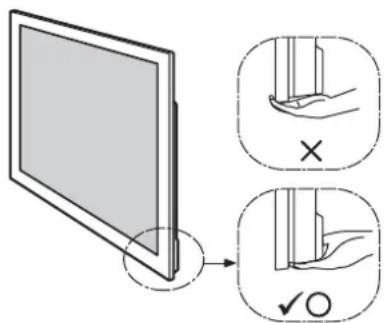 SONY SU40NX1 - Per spostare il tevisore, mantenerlo fermo nel punto specificato. - 3
