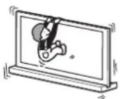 SONY SU40NX1 - TV Sehpasi TV'ye monte edilmis durumdayken TV'ye yaslanmayin veya asilmayin. - 1