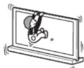 SONY SU40NX1 - Non appoggiarsi né aggravarsi al teilevisore quando è installato sul supporto per teilevisore. - 1