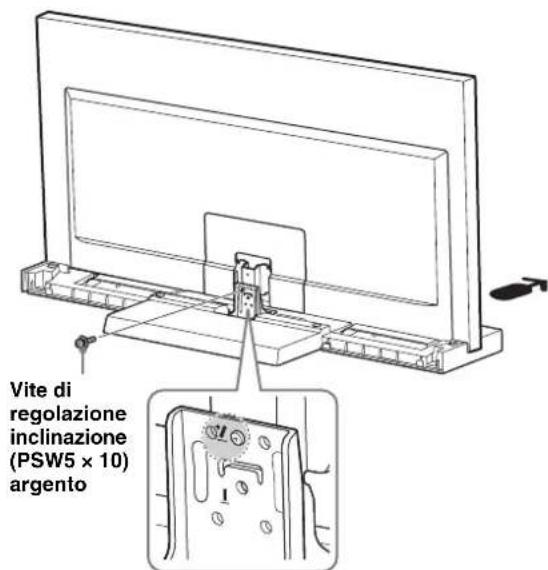 SONY SU40NX1 - Fissare il teileisore e il supporto per teileisore con la vite di regolazione inclinazione (PSW5 × 10) di colore argento (in dotazione). - 1