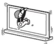 SONY SU40NX1 - No se apuye en el televisor ni se Craigue de el cuando este instalado en el soporte para TV. - 1