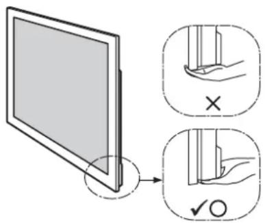 SONY SU40NX1 - Pri manipulaci s televizorem jej drzte za misto k tomu urcené. - 3