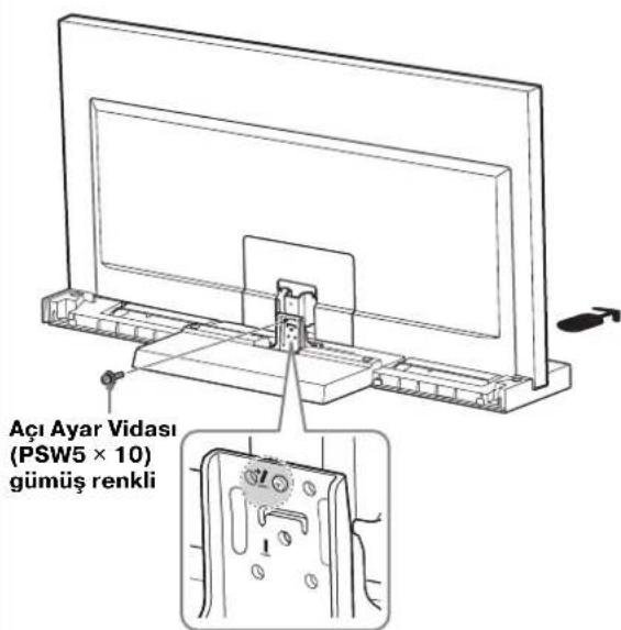 SONY SU40NX1 - TV'yi ve TV Sehpasini Aci Ayar Vidasıyla sabitleyin (PSW5 × 10) gümüş renkli (ürünle verilir). - 1