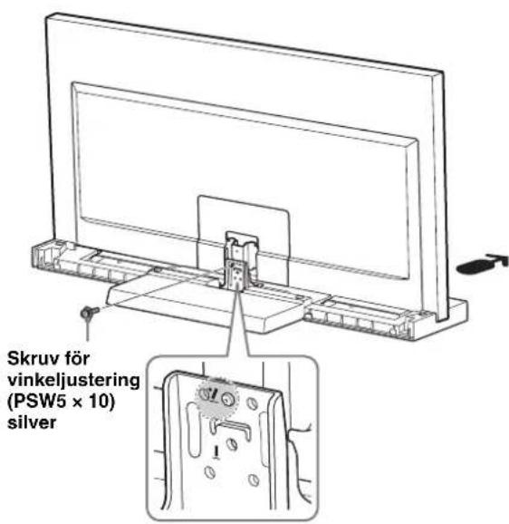 SONY SU40NX1 - Skruva fast TV-apparaten i TV-stativet med skruven for vinkeljustering (PSW5 × 10) silver (medfoljer). - 1