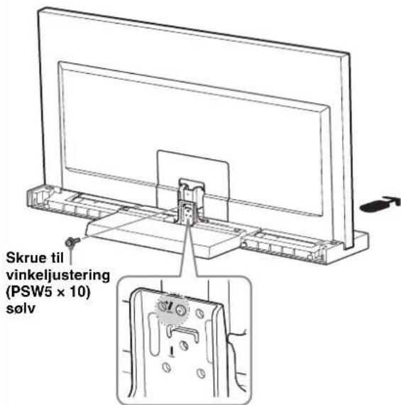 SONY SU40NX1 - Fastgør tv'et og tv-bordet med skruen til vinkeljustering (PSW5 × 10) sølv (medfølger). - 1
