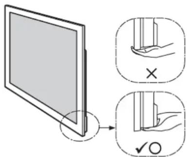 SONY SU40NX1 - Segure no telector no puntopecifiedo quando deslocar otelevisor. - 1