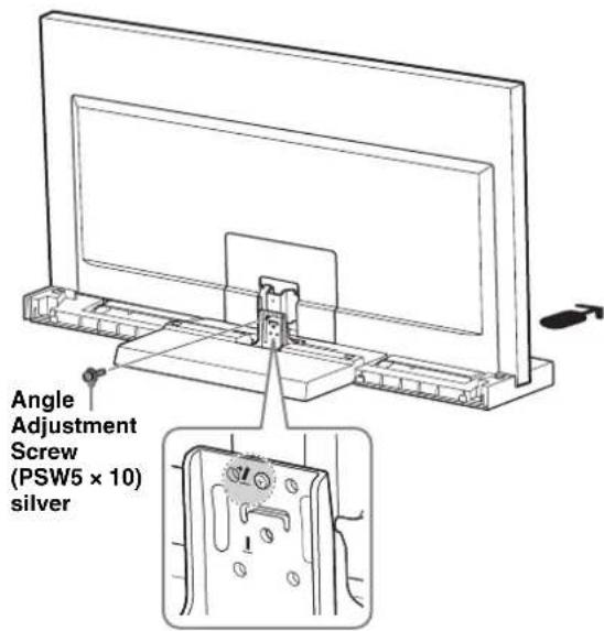 SONY SU40NX1 - Secure the TV and the TV Stand with the Angle Adjustment Screw (PSW5 × 10) silver (supplied). - 1