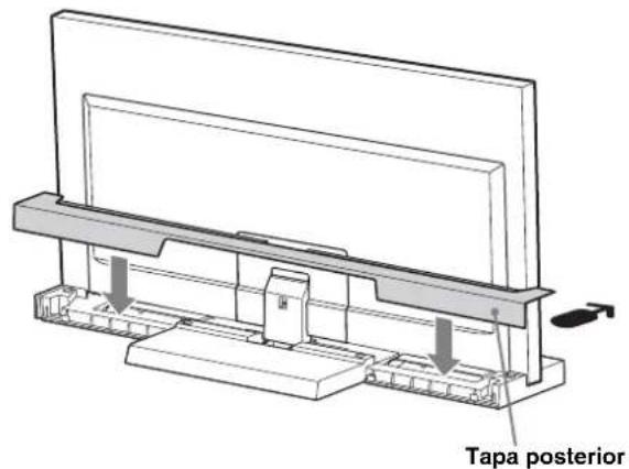 SONY SU40NX1 - Fije la tapa posterior al soporte para TV. - 1