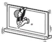 SONY SU40NX1 - Ne vous appuyez pas sur le téléviseur et ne vous suspendez pas au support TV. - 1