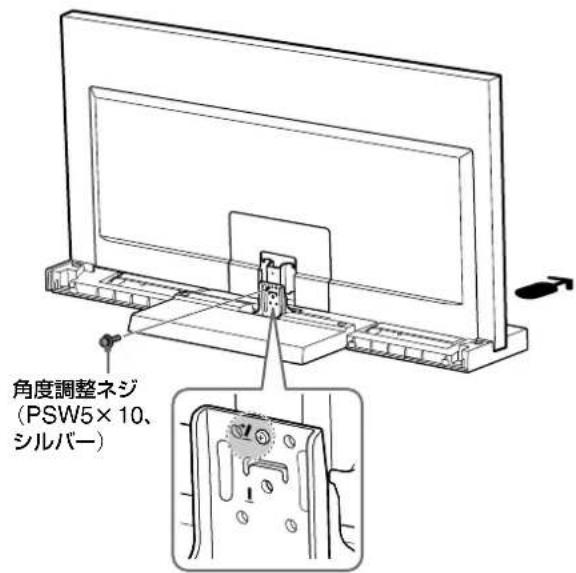 SONY SU40NX1 - テレビとテレビスローを付属の角度調整ネジ（PSW5×10、シルロー）で固定する。 - 1
