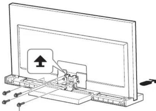 SONY SU40NX1 - TV'yi ve TV Sehpasini dört adet TV Boyun Bağlanti Parçasi Vidasıla sabitleyin (PSW5 × 16) siyah (ürünle verilir). - 1